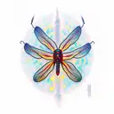 firefly in the night tattoo design idea