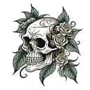 emo skull tattoo design idea