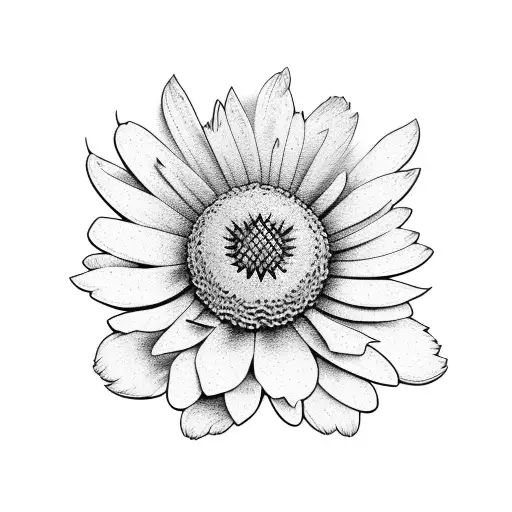 aster flower tattoo design idea