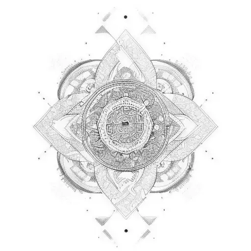 "宝" - include this in the design and weave it with something that represents hidden treasure.  tattoo design idea