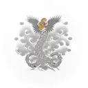 "宝" - include this in the design and weave it with something that represents hidden treasure.  tattoo design idea