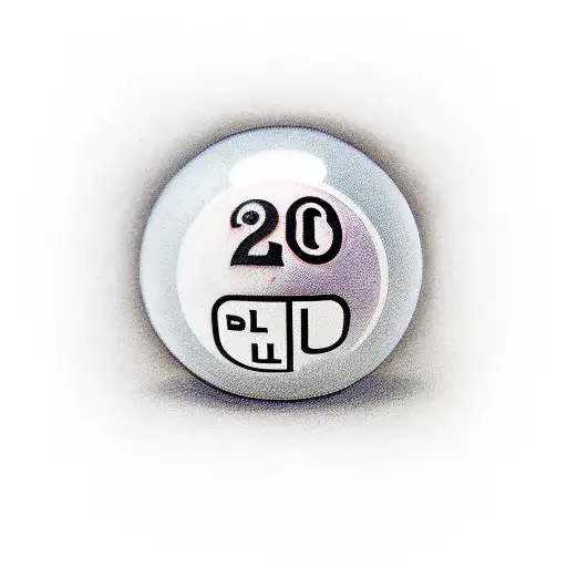 8 Ball, 2 pool cues tattoo design idea