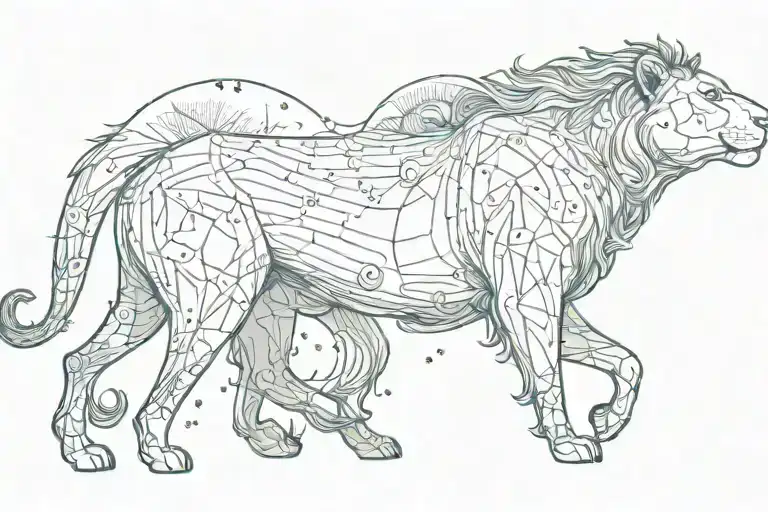 tarus leo aquarius constellation tattoo design idea