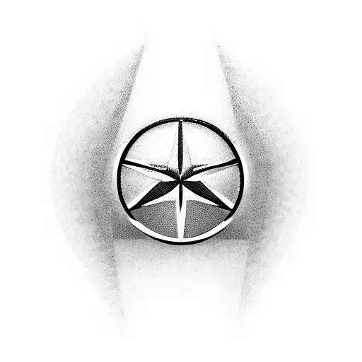 A dotwork tattoo of a BMW and Mercedes logo merged together in a sleek design tattoo design idea