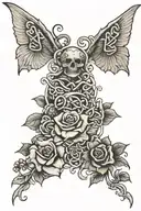 left upper arm tattoo that represents my  three children and one that passed away, using Irish or Celtic symbolism  tattoo design idea