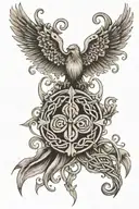 left upper arm tattoo that represents my  three children and one that passed away, using Irish or Celtic symbolism  tattoo design idea