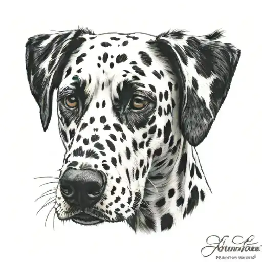 Dalmatian dog tattoo design idea
