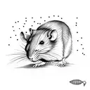 rat with ak tattoo design idea