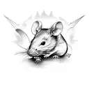 rat with ak tattoo design idea