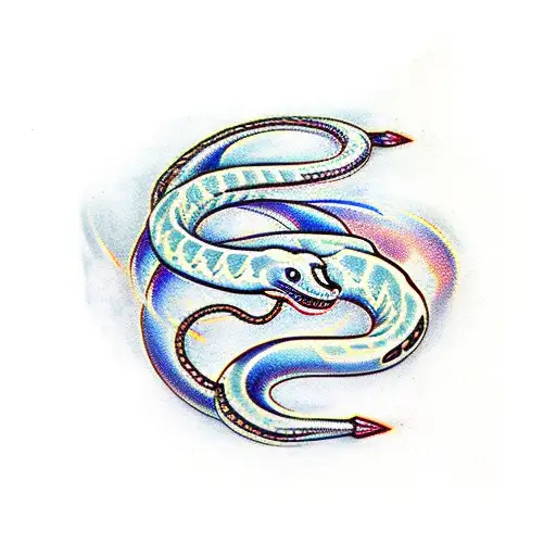 gemini snake with written Made In Paldiski tattoo design idea