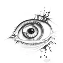 eye that's crying  tattoo design idea