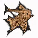 SAMOAN STING RAY FISH WITH tattoo design idea