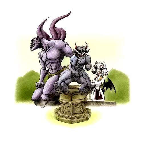 gargoyles tattoo design idea