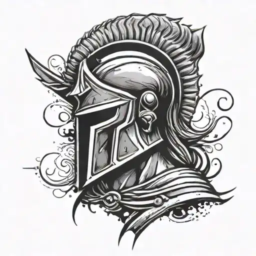 spartan tattoo design idea