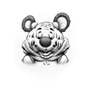 Winnieh Pooh with Tigger Custome tattoo design idea