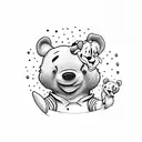 Winnieh Pooh with Tigger Custome tattoo design idea