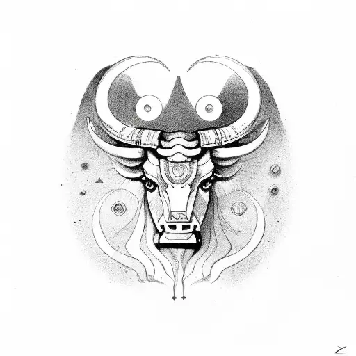 taurus zodiac tattoo design idea