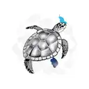 sea turtle  tattoo design idea
