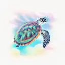 sea turtle  tattoo design idea