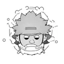 eric cartman, straw hat luffy, naruto, cosmic tattoo design idea