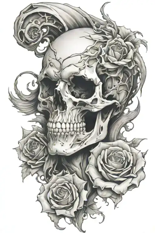 skin being torn apart tattoo design idea