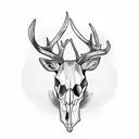 deer skull tattoo design idea