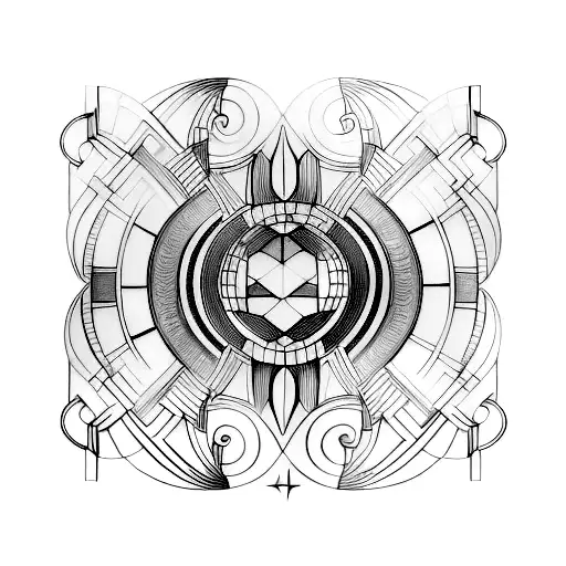 art deco shoulder tattoo in the style of  René Lalique tattoo design idea