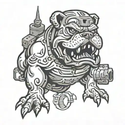 USMC bulldog ammo tech bursting bomb   tattoo design idea