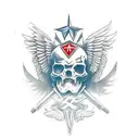 angel warrior  tattoo design idea