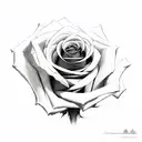 rose rock n roll tattoo design idea