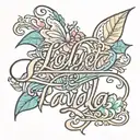 Layla name in cursive writing tattoo design idea
