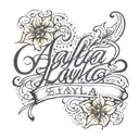 Layla name in cursive writing tattoo design idea