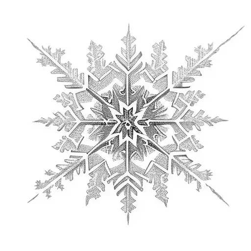 snowflake tattoo design idea