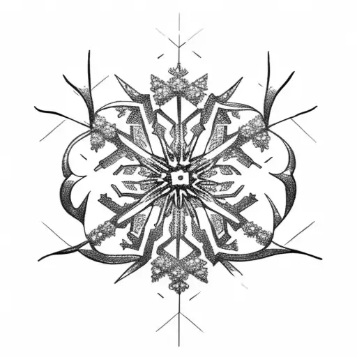 snowflake tattoo design idea
