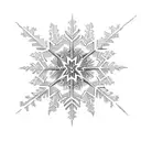 snowflake tattoo design idea