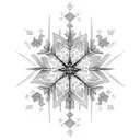 snowflake tattoo design idea