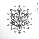 snowflake tattoo design idea