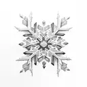 snowflake tattoo design idea