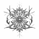 snowflake tattoo design idea