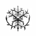 snowflake tattoo design idea