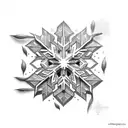 snowflake tattoo design idea