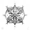 snowflake tattoo design idea