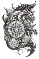 A tattoo that integrate a reference to Full metal alchemist, dragon ball, Stein ; Gate, mass effect, overwatch, avatar tattoo design idea