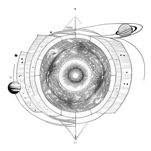 solar system  tattoo design idea