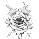 flowers take time to bloom in letters with branches wrapping around it tattoo design idea