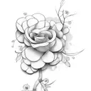 flowers take time to bloom in letters with branches wrapping around it tattoo design idea