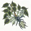 Japanese money tree spider plan aloe Hoya carnosa plant tattoo design idea