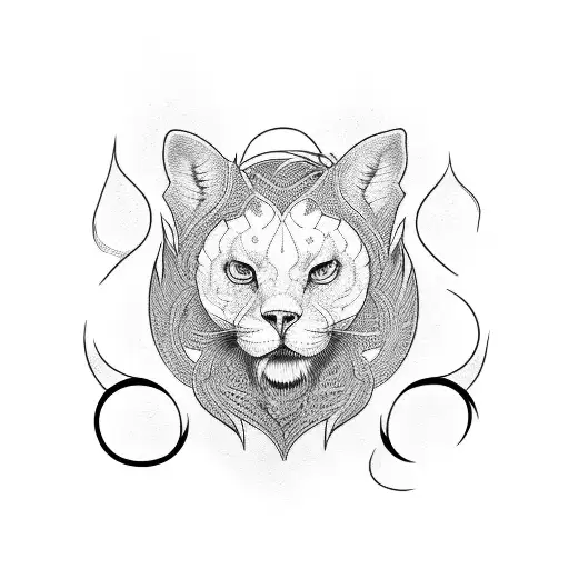 blackwork mix with fine line tattoo tattoo design idea