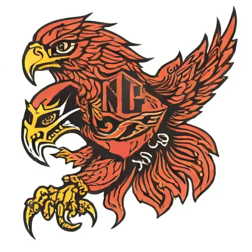 nfl logo incorporating falcons logo tattoo design idea