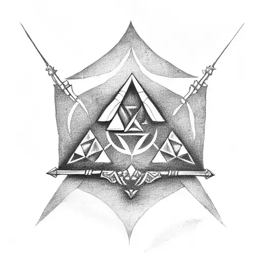 Zelda's Triforce tattoo design idea